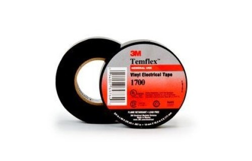 1700 Temflex Electrical Tape, 3/4in x 60ft, Black