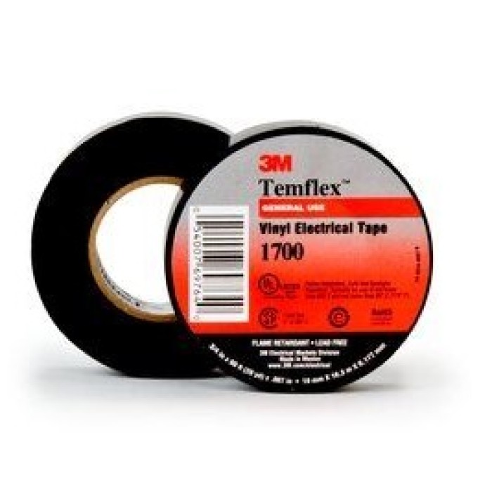 1700 Temflex Electrical Tape, 3/4in x 60ft, Black
