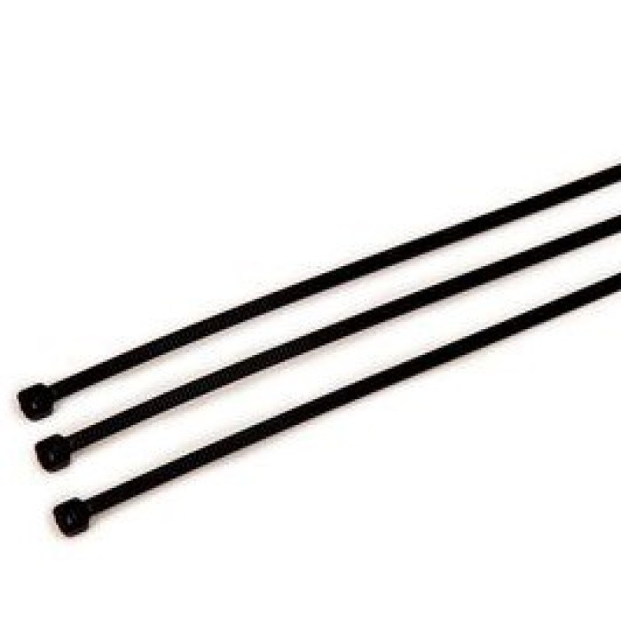 11in Cable Ties, 50lb Strength, Black, 100/bag