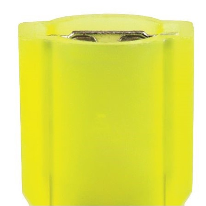Nylon Fully Insulated Female Disconnects, Barrel Crimp, 12-10 AWG, Yellow, 25/bag