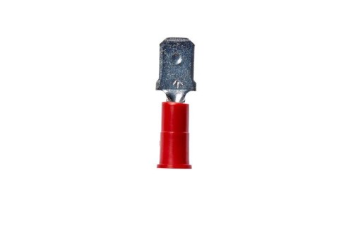Vinyl Insulated, Butted-Seam Male Disconnects, Barrel Crimp, 22-18 AWG, Red, 25/bag Vinyl Insulated, Butted-Seam Male Disconnects, Barrel Crimp, 22-18 AWG, Red, 25/bag