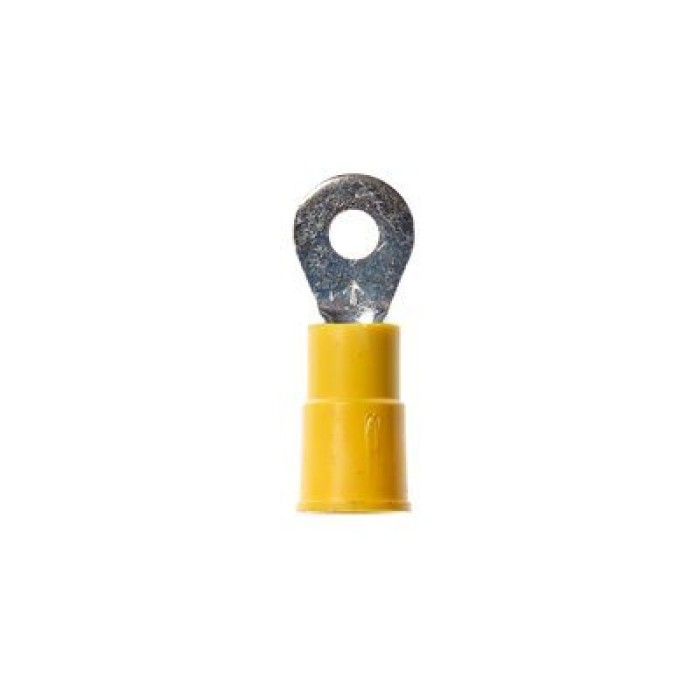 Vinyl Insulated Ring Terminals, 12-10 AWG, Stud Size 8, 25/bag