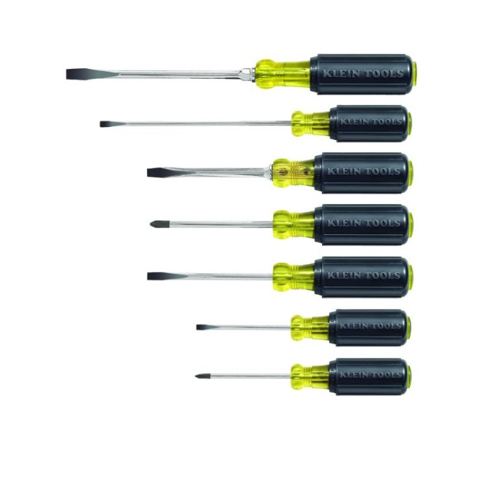 Screwdriver Set, Slotted and Phillips, 7-Piece
