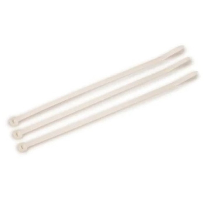 8in Cable Ties, 50lb Strength, Natural, 100/bag