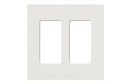 Claro Wall Plate, 2-Gang, Designer Gloss White, Screwless