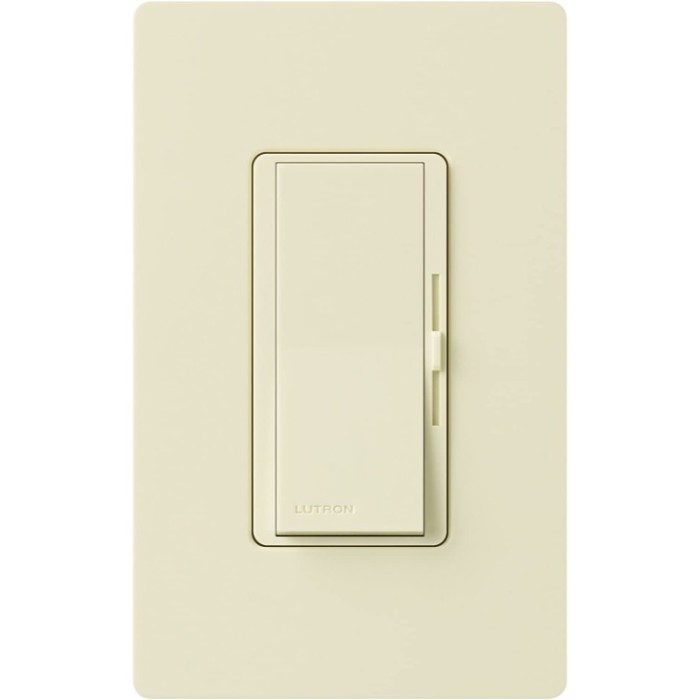 Diva Incandescent/Halogen Dimmer, 1-Pole, 600W, Light Almond