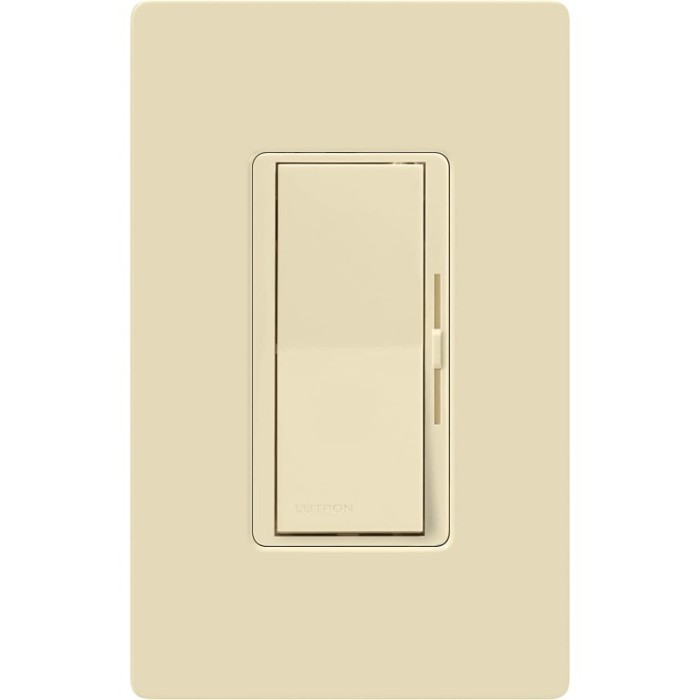 Diva Dimmable CFL/LED Dimmer, 1-Pole/3-Way, 600W, Ivory