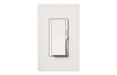 Diva CFL/LED Dimmer, 1-Pole, 800W, Low Voltage, Magnetic, Gloss White