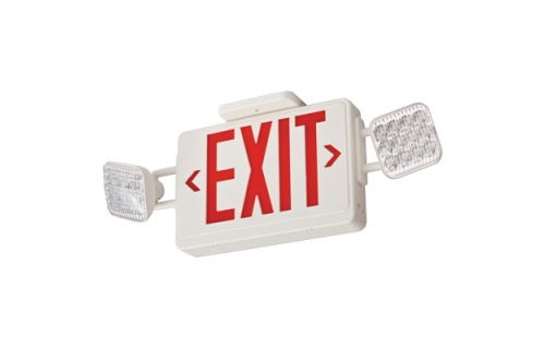 ECC Emergency Light/Exit Combo, Red