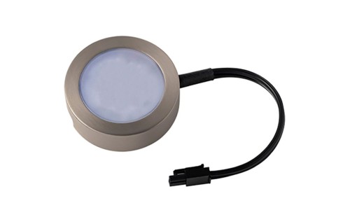3-CCT Puck Light, Brushed Nickel