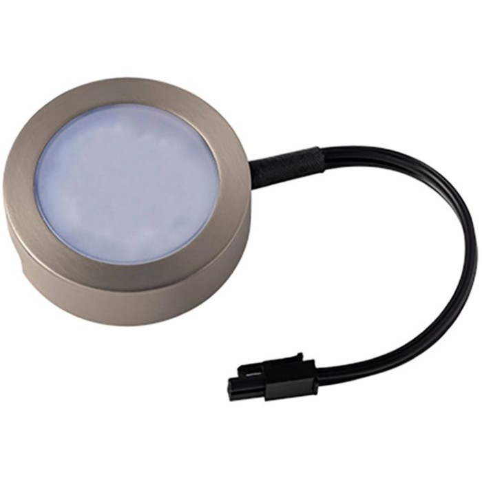 3-CCT Puck Light, Brushed Nickel