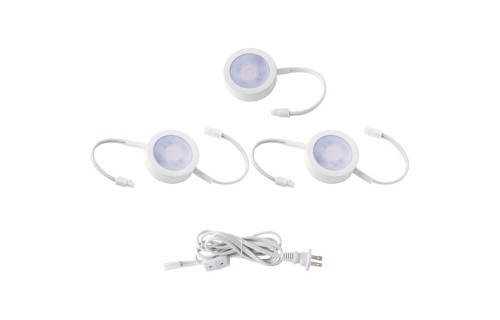 3-CCT Puck Light, White, 3 Pack