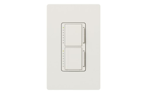 Maestro 1-Pole Dual Digital Fade Dimmer, 300W, White Maestro 1-Pole Dual Digital Fade Dimmer, 300W, White