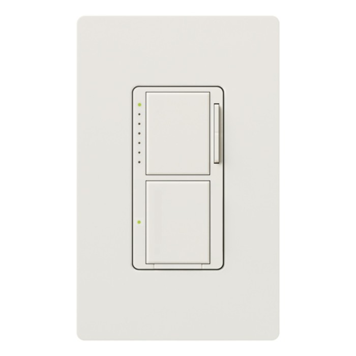 Maestro 1-Pole Dual Digital Fade Dimmer and Switch, 300W, White