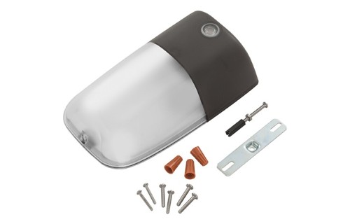 OVWP LED Wall Pack, 40K, 120V, 1200L, Photo Cell, Button Type, Bronze