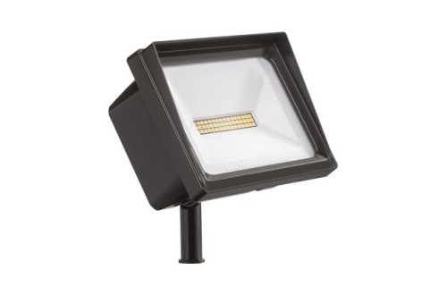 QTE LED Floodlight, 2500L, 4K, 120V, 24W, Bright White