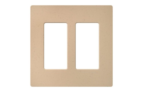 Claro 2-Gang Wallplate, Satin, Desert Stone